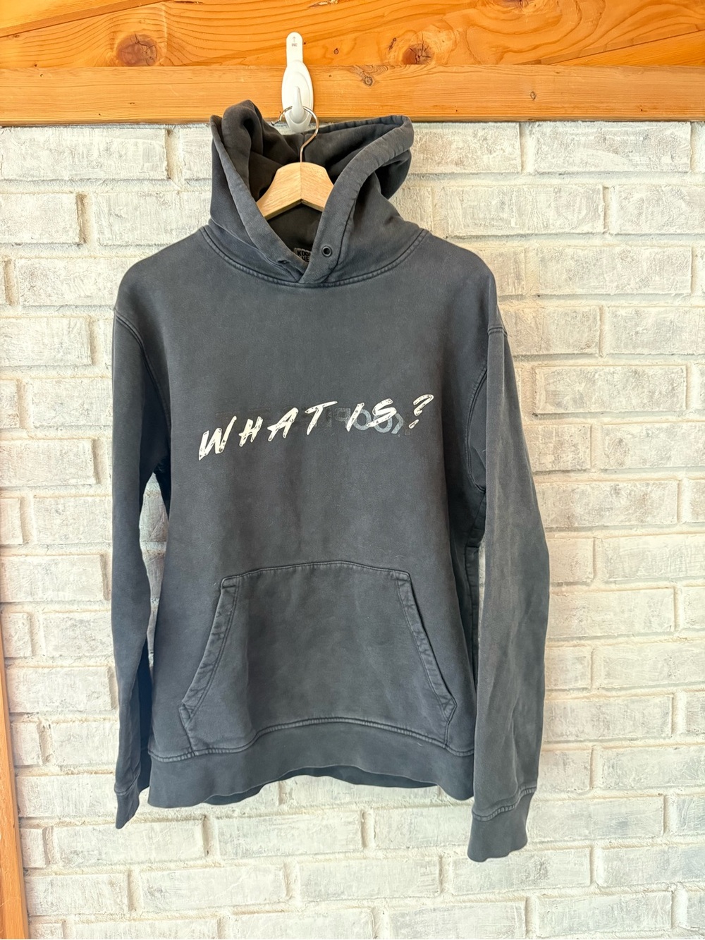 The Kooples Black "WHAT IS?" Pullover Hoodie